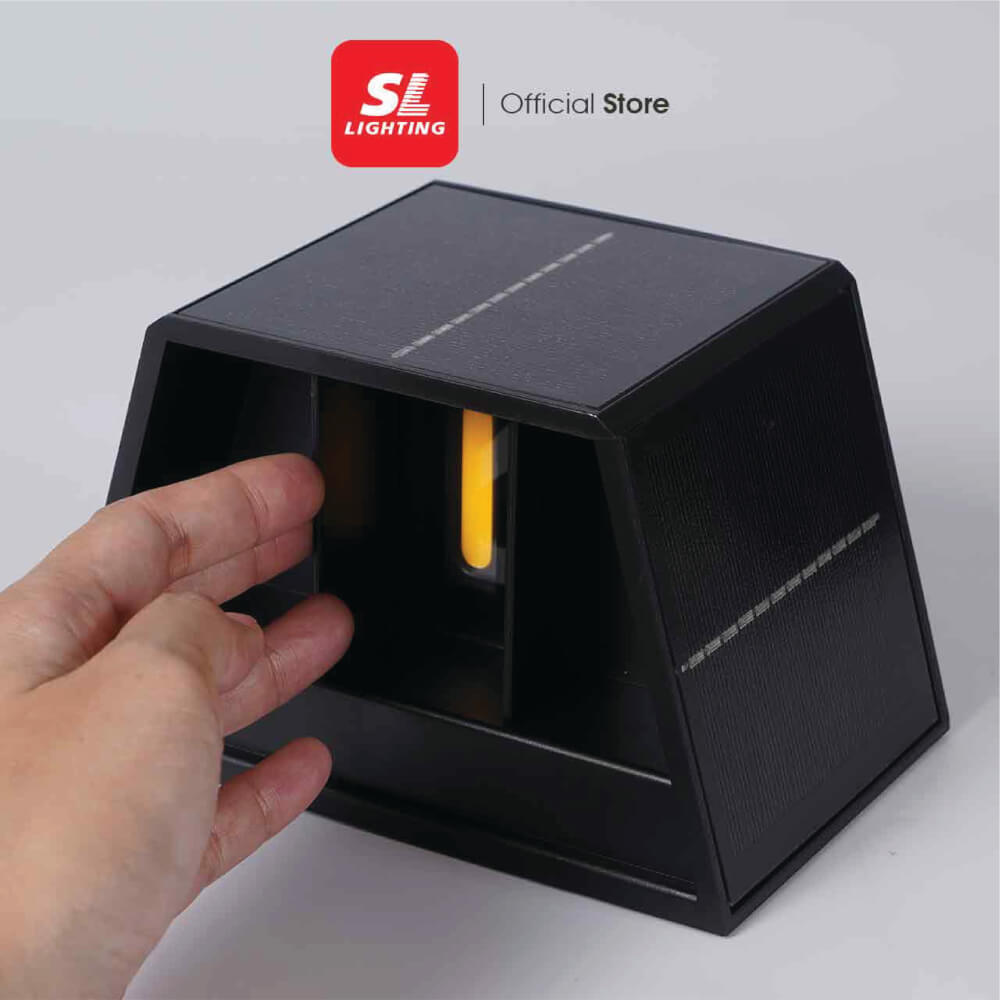 ไฟผนังภายนอก SOLAR SL LIGHTING ALLSQ 2 วัตต์ WARM WHITE สีดำ_1