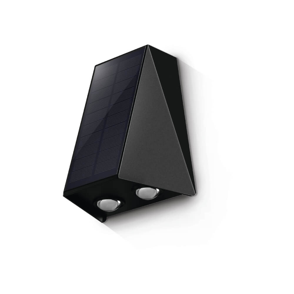 ไฟผนังภายนอก SOLAR SL LIGHTING TRI 3 วัตต์ WARM WHITE สีดำ_0