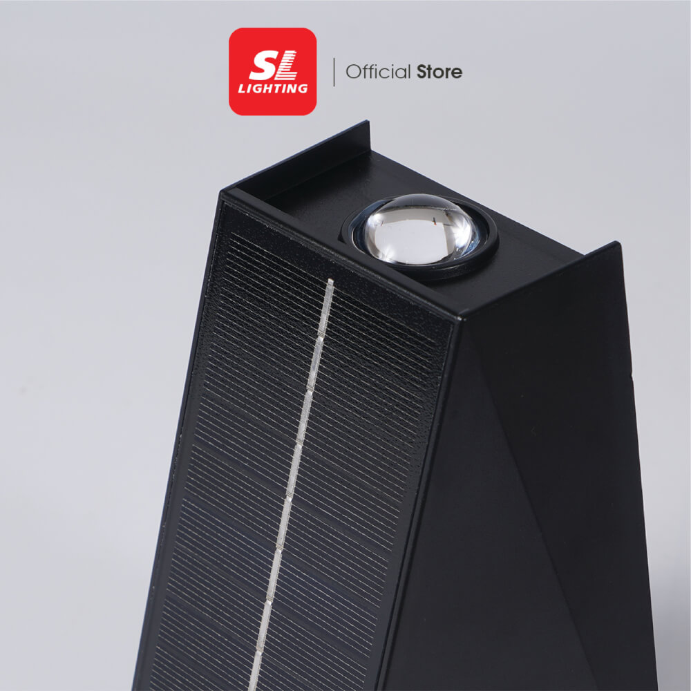 ไฟผนังภายนอก SOLAR SL LIGHTING TRI 3 วัตต์ WARM WHITE สีดำ_1