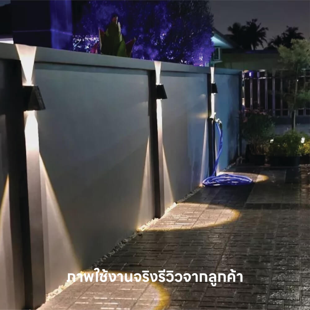 ไฟผนังภายนอก SOLAR SL LIGHTING TRI 3 วัตต์ WARM WHITE สีดำ_4
