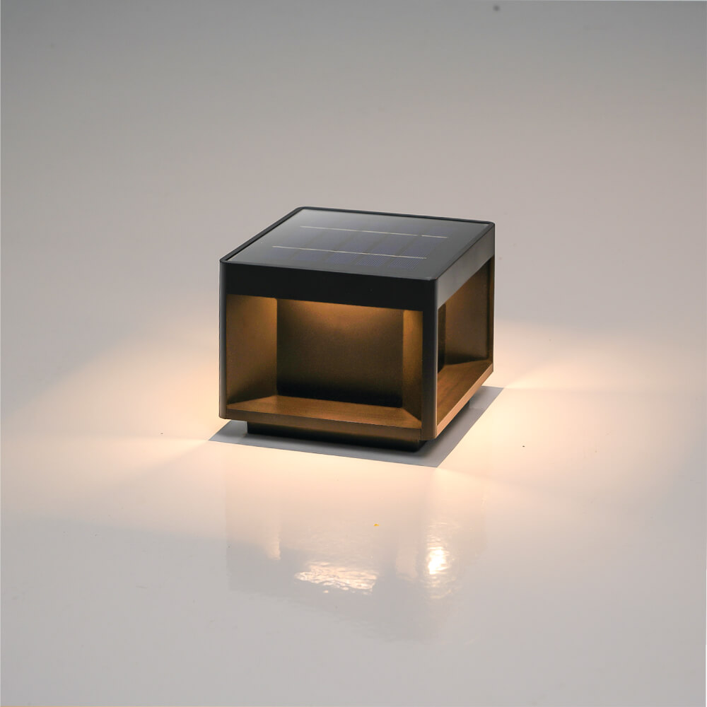 ไฟหัวเสา SOLAR SL LIGHTING 15 วัตต์ WARM WHITE/COOL WHITE/DAY LIGHT สีดำ