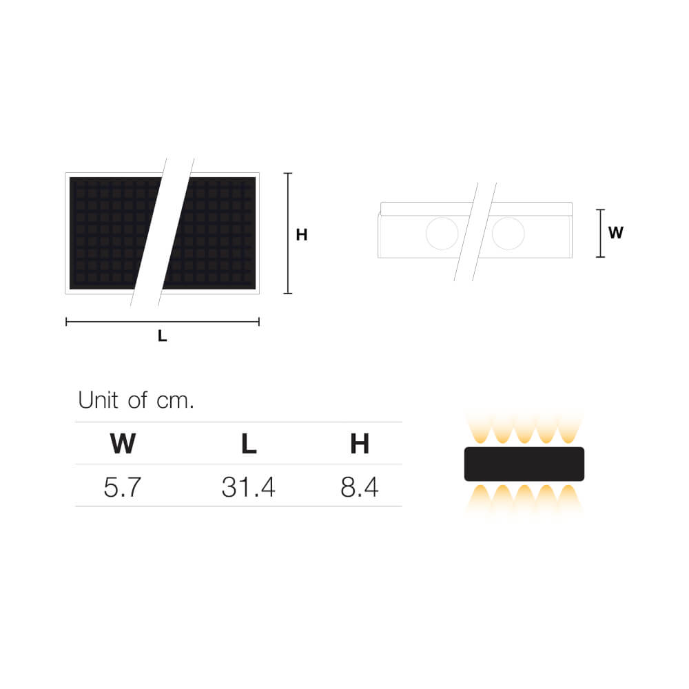 ไฟผนังภายนอก SOLAR SL LIGHTING WASH 10 วัตต์ WARM WHITE สีดำ_4