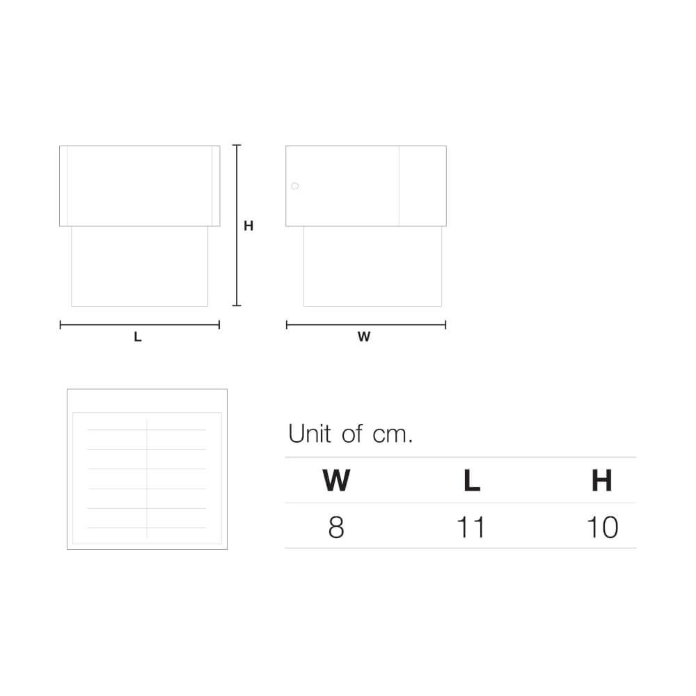 ไฟผนังภายนอก SOLAR SL LIGHTING SQPC 2 วัตต์ WARM WHITE/DAY LIGHT ทรงสี่เหลี่ยม สีดำ_3