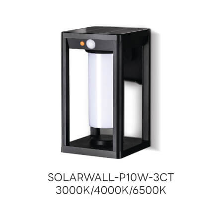 ไฟผนังภายนอก SOLAR SL LIGHTING P10W 10 วัตต์ WARM WHITE/COOL WHITE/DAY LIGHT สีดำ_6