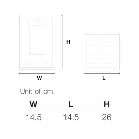 ไฟผนังภายนอก SOLAR SL LIGHTING P10W 10 วัตต์ WARM WHITE/COOL WHITE/DAY LIGHT สีดำ_5