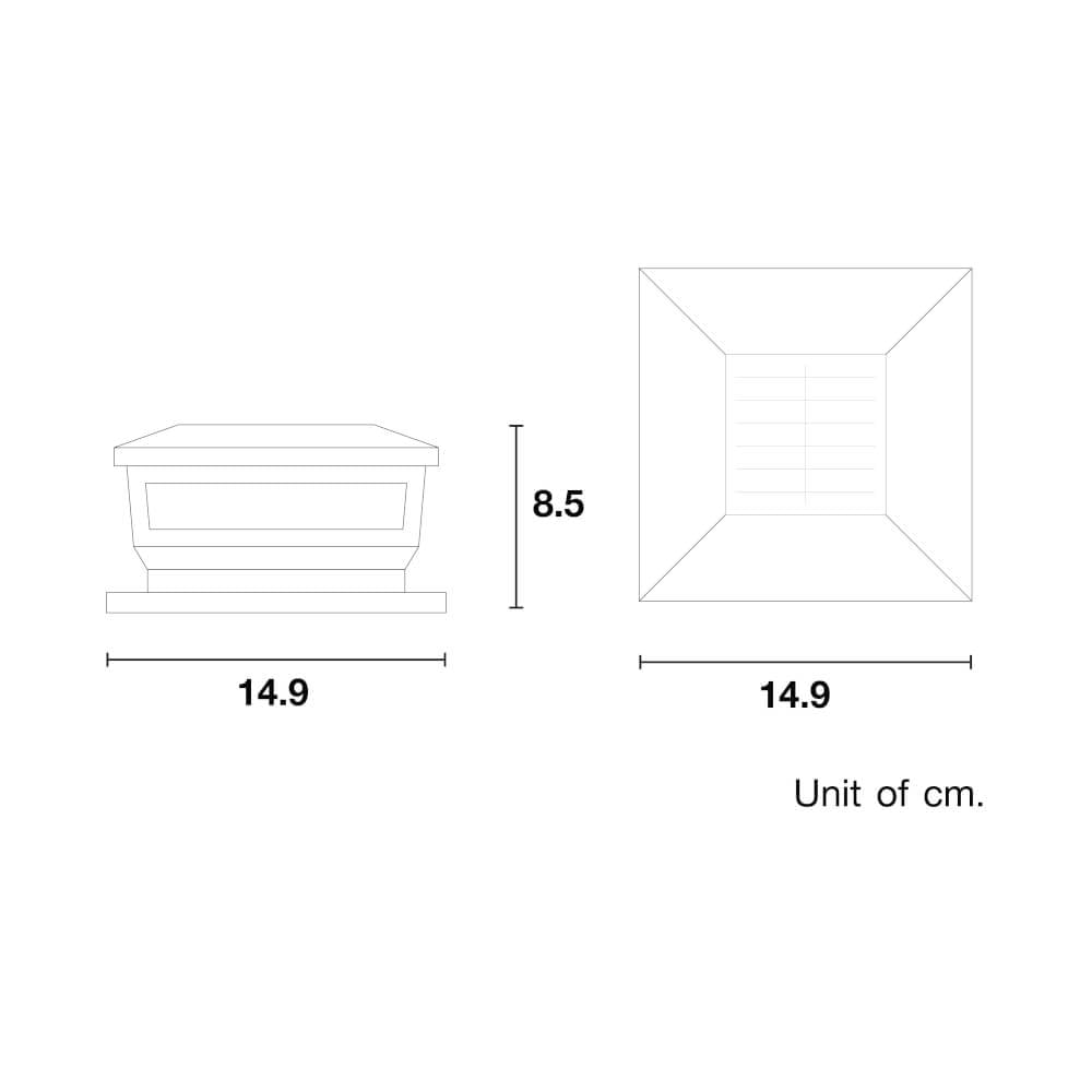 ไฟหัวเสา SOLAR SL LIGHTING SOLARZEN 2 วัตต์ WARM WHITE สีขาวขุ่น