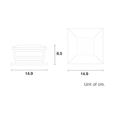 ไฟหัวเสา SOLAR SL LIGHTING SOLARZEN 2 วัตต์ WARM WHITE สีขาวขุ่น_2