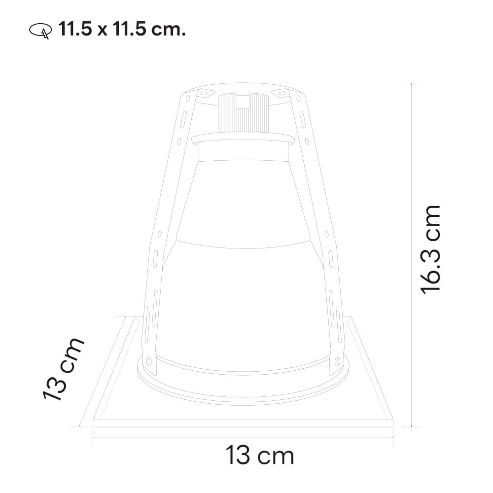 ดาวน์ไลท์ SL LIGHTING 634-1 ทรงสี่เหลี่ยม สีขาว