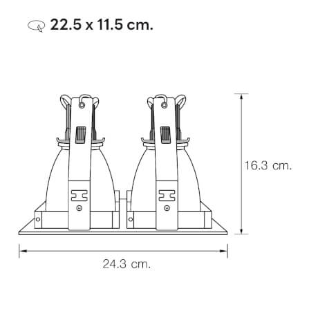 ดาวน์ไลท์ SL LIGHTING 634-2 ทรงสี่เหลี่ยม สีขาว_2