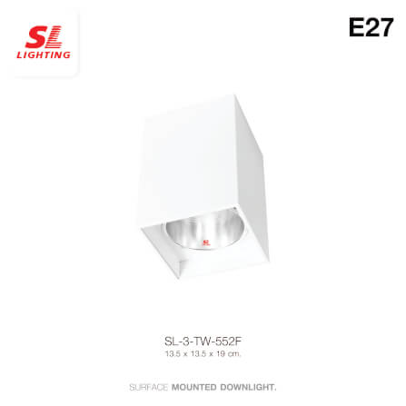 ดาวน์ไลท์ SL LIGHTING 552F สี่เหลี่ยม E27 สีขาว_4