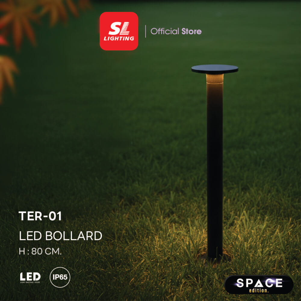 ไฟทางเดิน LED SL LIGHTING TER-01 12 วัตต์ WARM WHITE สีดำ