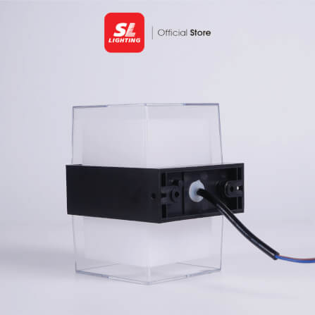 ไฟผนังภายนอก LED SL LIGHTING TER-04-2SQ 8 วัตต์ WARM WHITE สีดำ_1