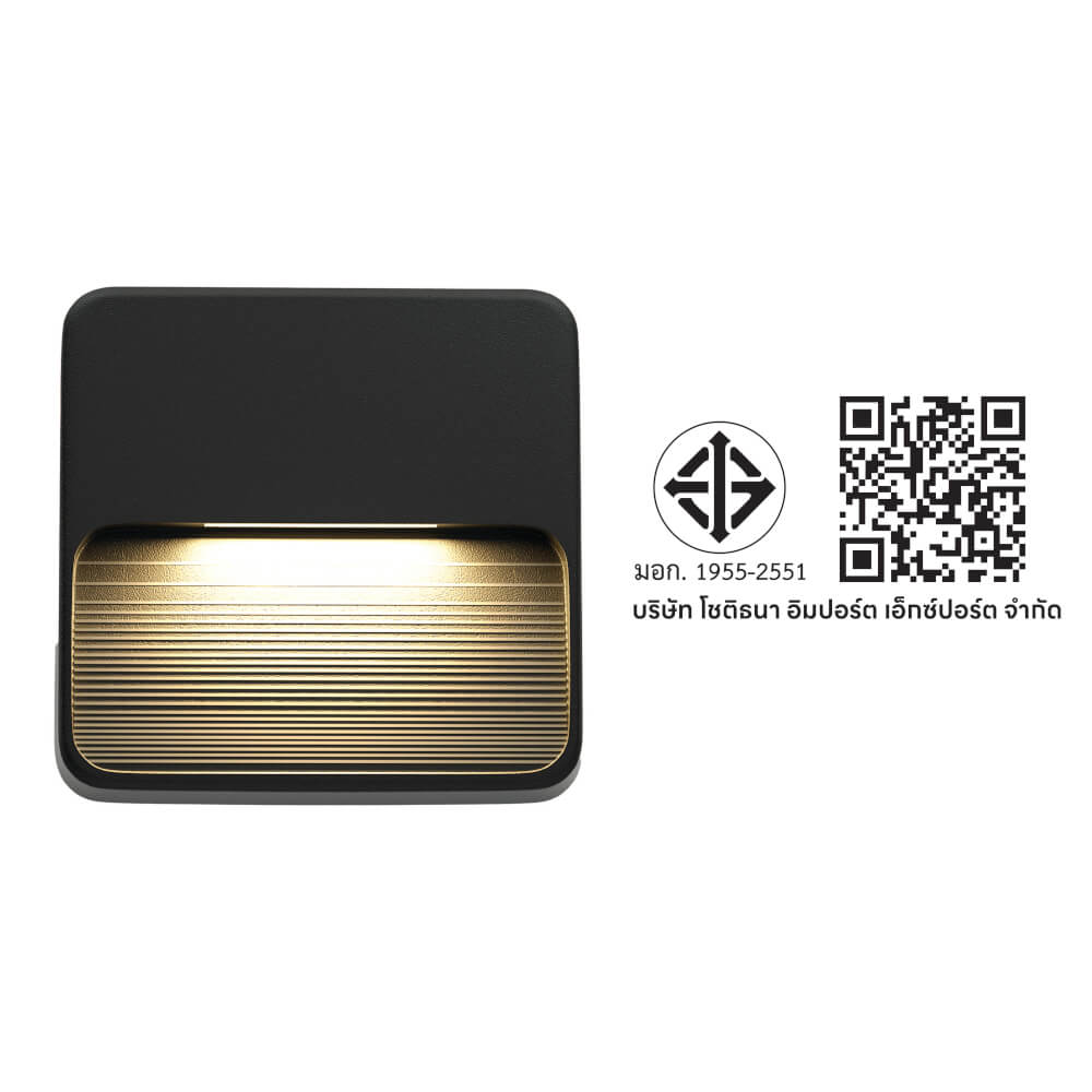 ไฟผนังภายนอก LED SL LIGHTING TER-03 2 วัตต์ WARM WHITE สีดำ