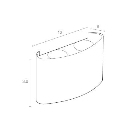 ไฟผนังภายนอก LED SL LIGHTING TER-06-2P 4 วัตต์ WARM WHITE สีดำ_3