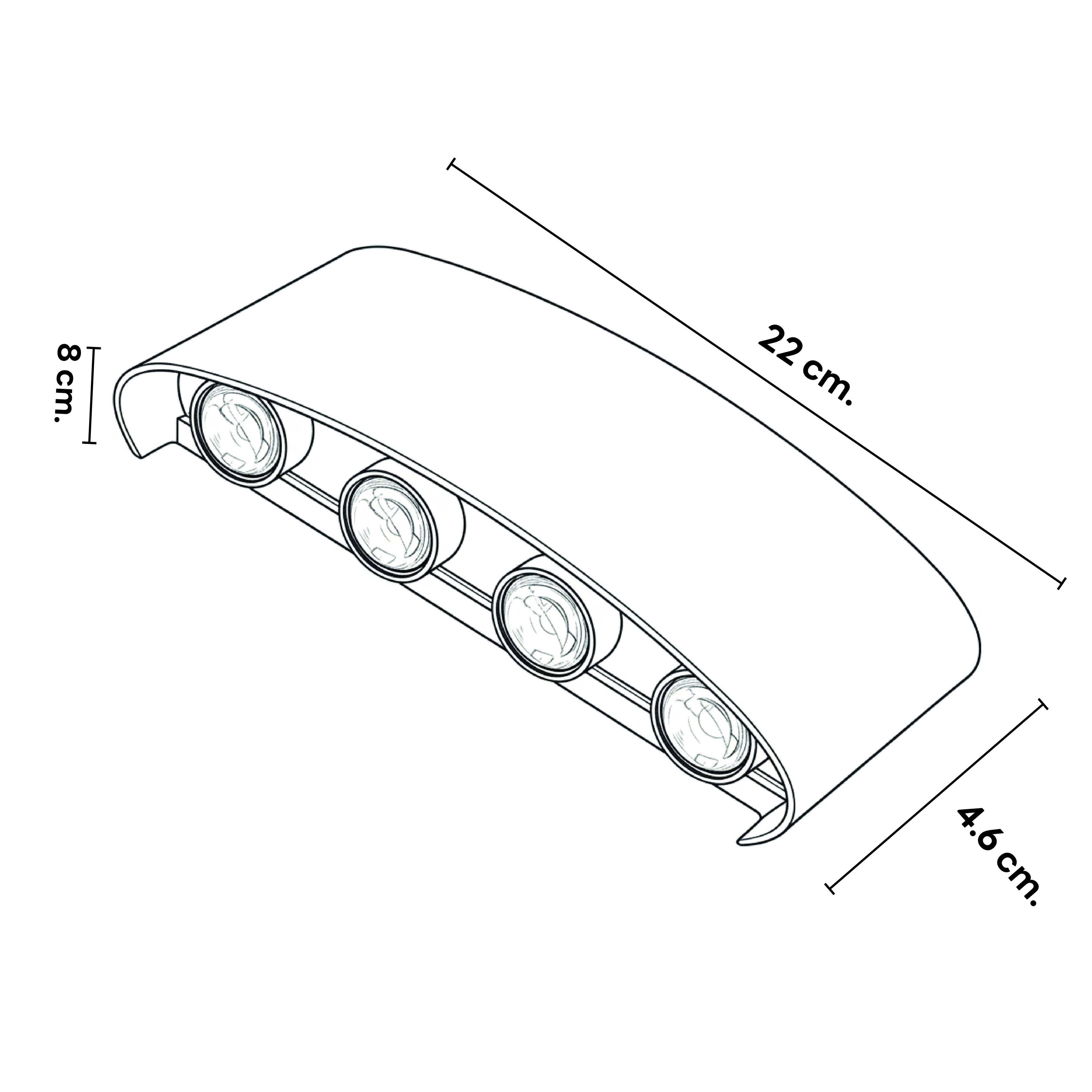 ไฟผนังภายนอก LED SL LIGHTING TER-06-4P 8 วัตต์ WARM WHITE สีดำ