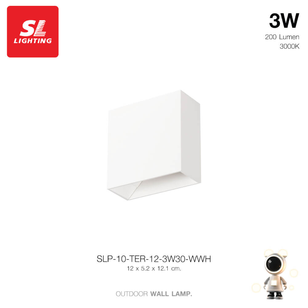 ไฟกิ่งภายนอก LED SL LIGHTING TER-12 3 วัตต์ WARM WHITE สีขาว