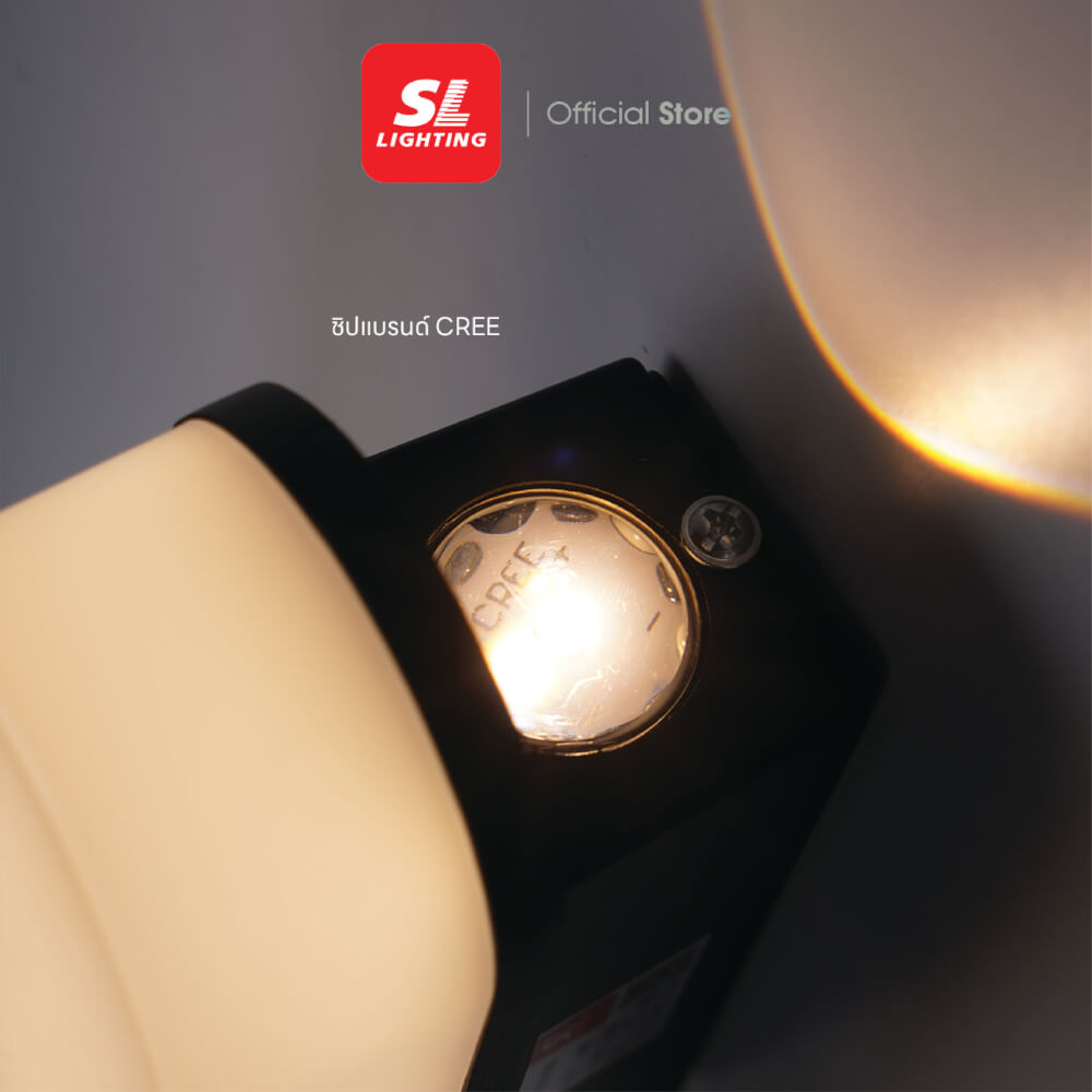 ไฟผนังภายนอก LED SL LIGHTING TER2-CS 7 วัตต์ WARM WHITE สีดำ