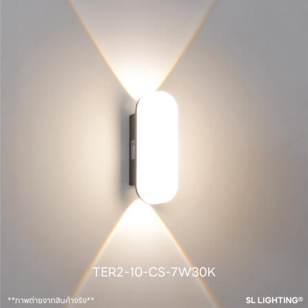 ไฟผนังภายนอก LED SL LIGHTING TER2-CS 7 วัตต์ WARM WHITE สีดำ_4