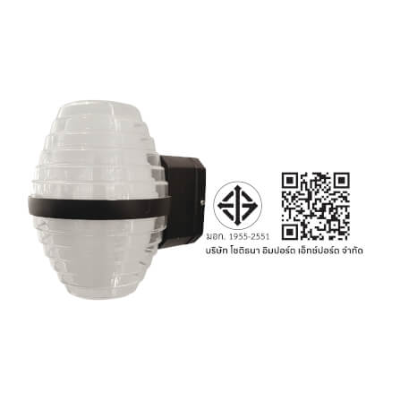 ไฟผนังภายนอก LED SL LIGHTING TER2-PC 12 วัตต์ WARM WHITE สีดำ_6