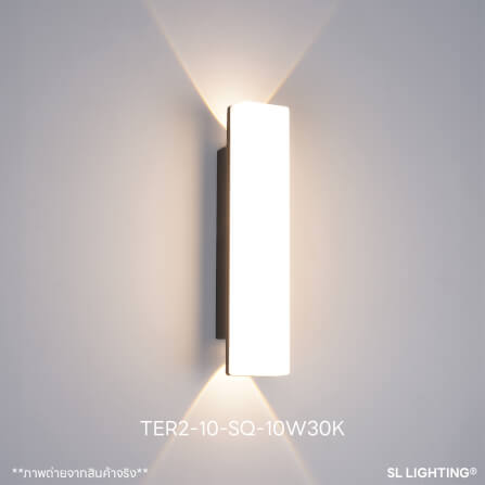 ไฟผนังภายนอก LED SL LIGHTING TER2-SQ 10 วัตต์ WARM WHITE สีดำ_2