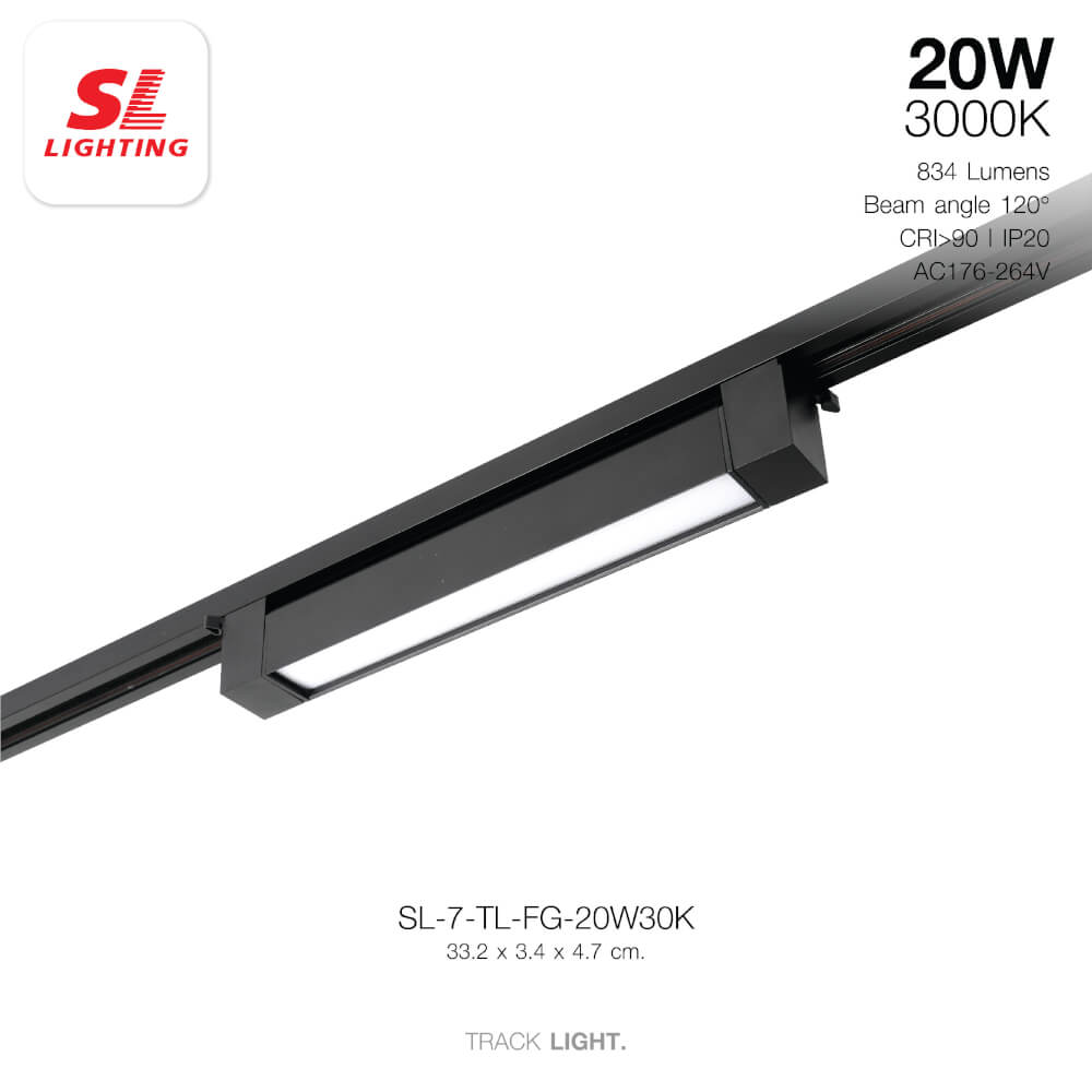 แทรคไลท์ LED SL LIGHTING TL-FG 20 วัตต์ WARM WHITE สีดำ