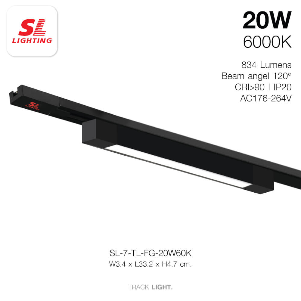 แทรคไลท์ LED SL LIGHTING TL-FG 20 วัตต์ COOL WHITE สีดำ