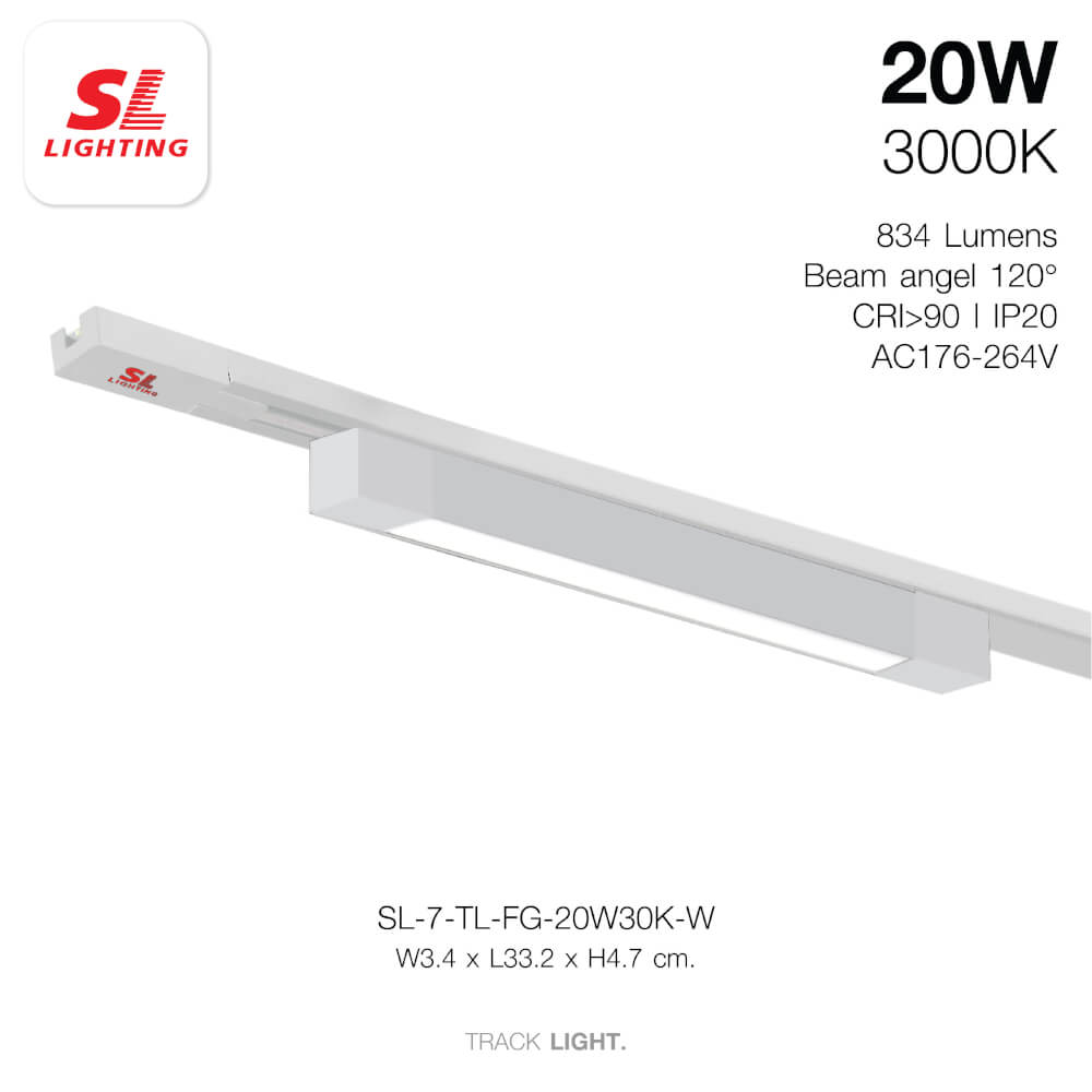 แทรคไลท์ LED SL LIGHTING TL-FG 20 วัตต์ WARM WHITE สีขาว