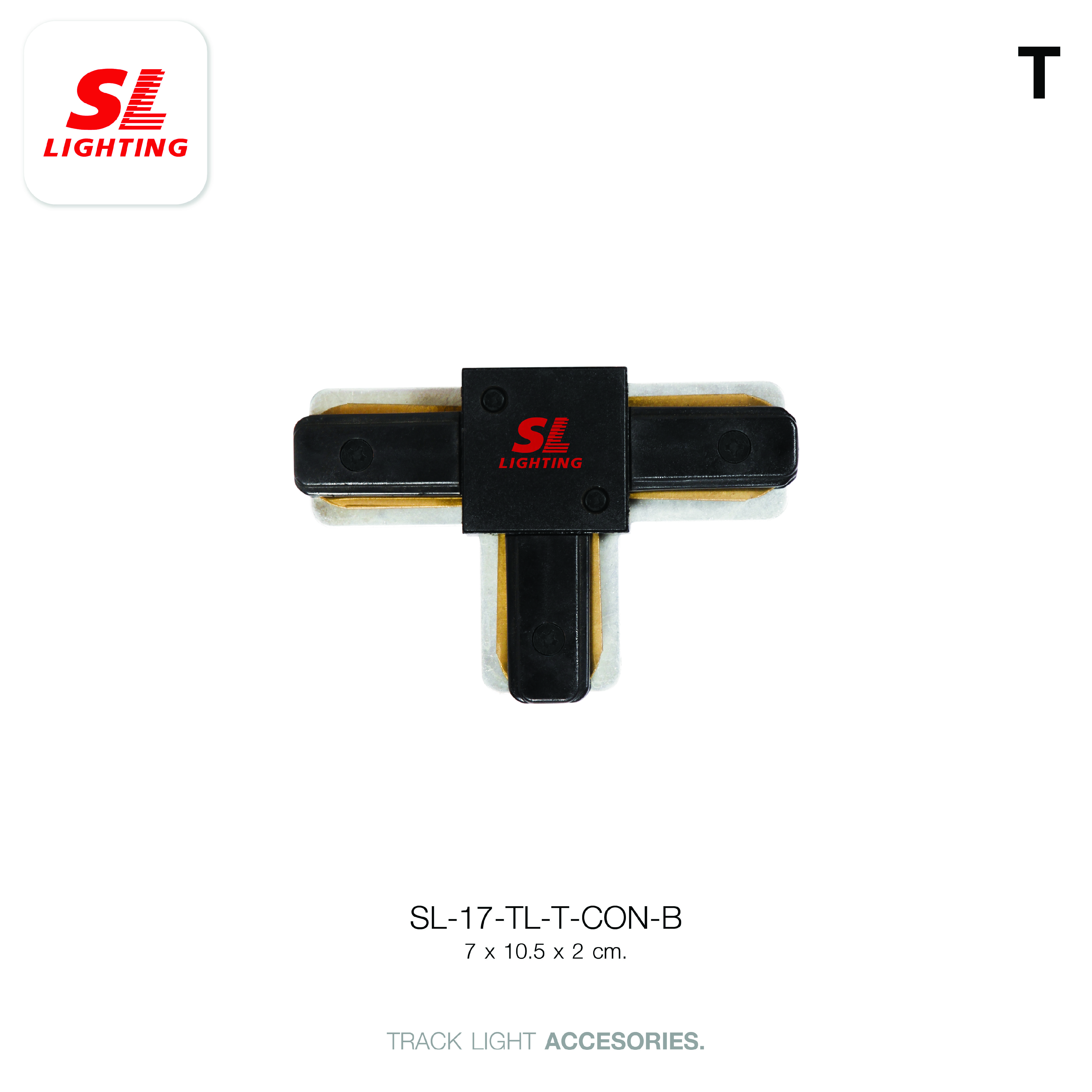 ข้อต่อรางไฟแทรคไลท์ SL LIGHTING TL-T 3 ทาง สีดำ