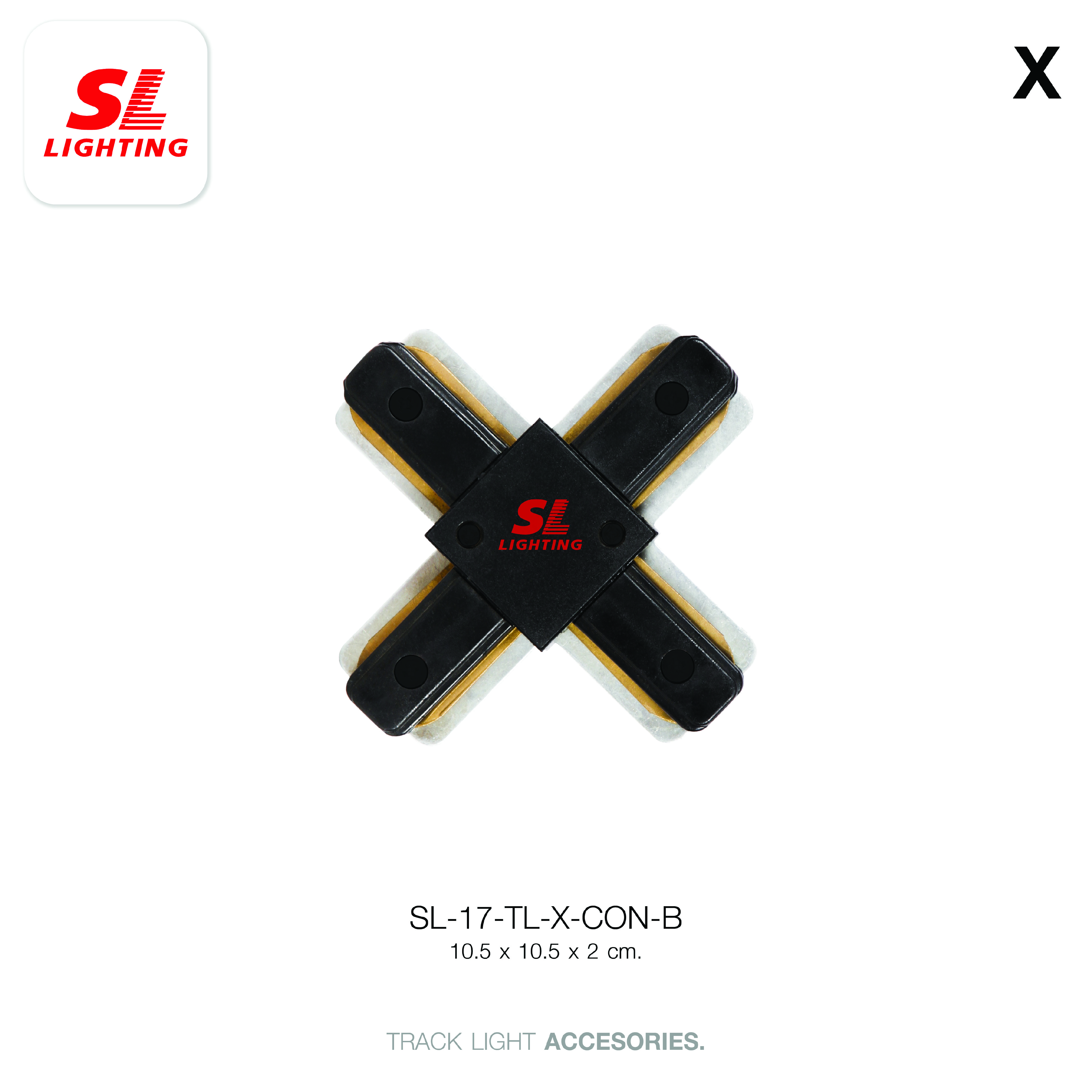 ข้อต่อรางไฟแทรคไลท์ SL LIGHTING TL-X 4 ทาง สีดำ