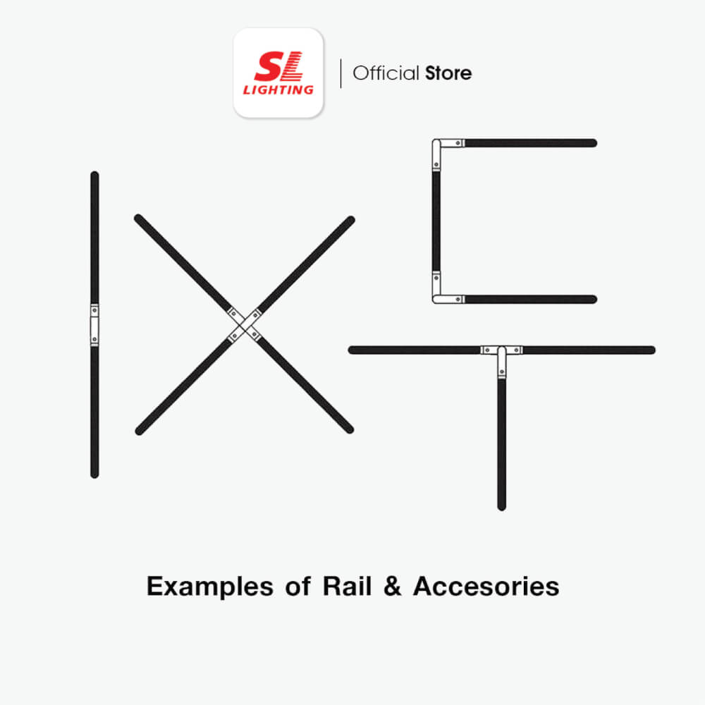 รางไฟแทรกไลท์ SL LIGHTING 2 ม. สีดำ