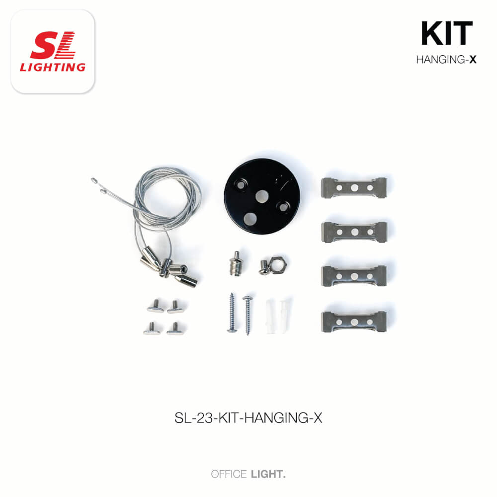 สายสลิง SL LIGHTING THELINE-LED CONNECT-X แบบแขวน 4 ทาง แป้นสีดำ