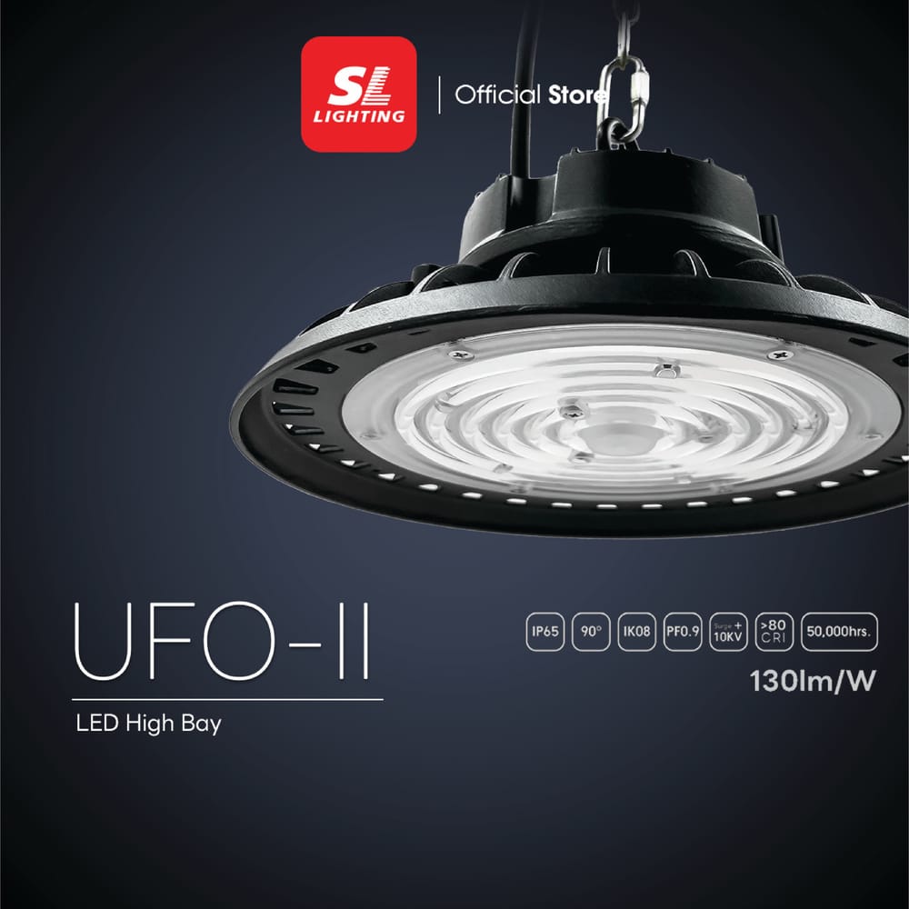 โคมไฮเบย์ LED LEOPARD SL LIGHTING 200 วัตต์ DAYLIGHT สีดำ