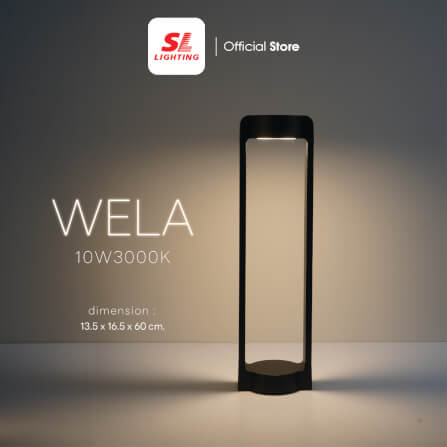 ไฟทางเดิน LED SL LIGHTING WELA 10 วัตต์ WARM WHITE สีดำ_5
