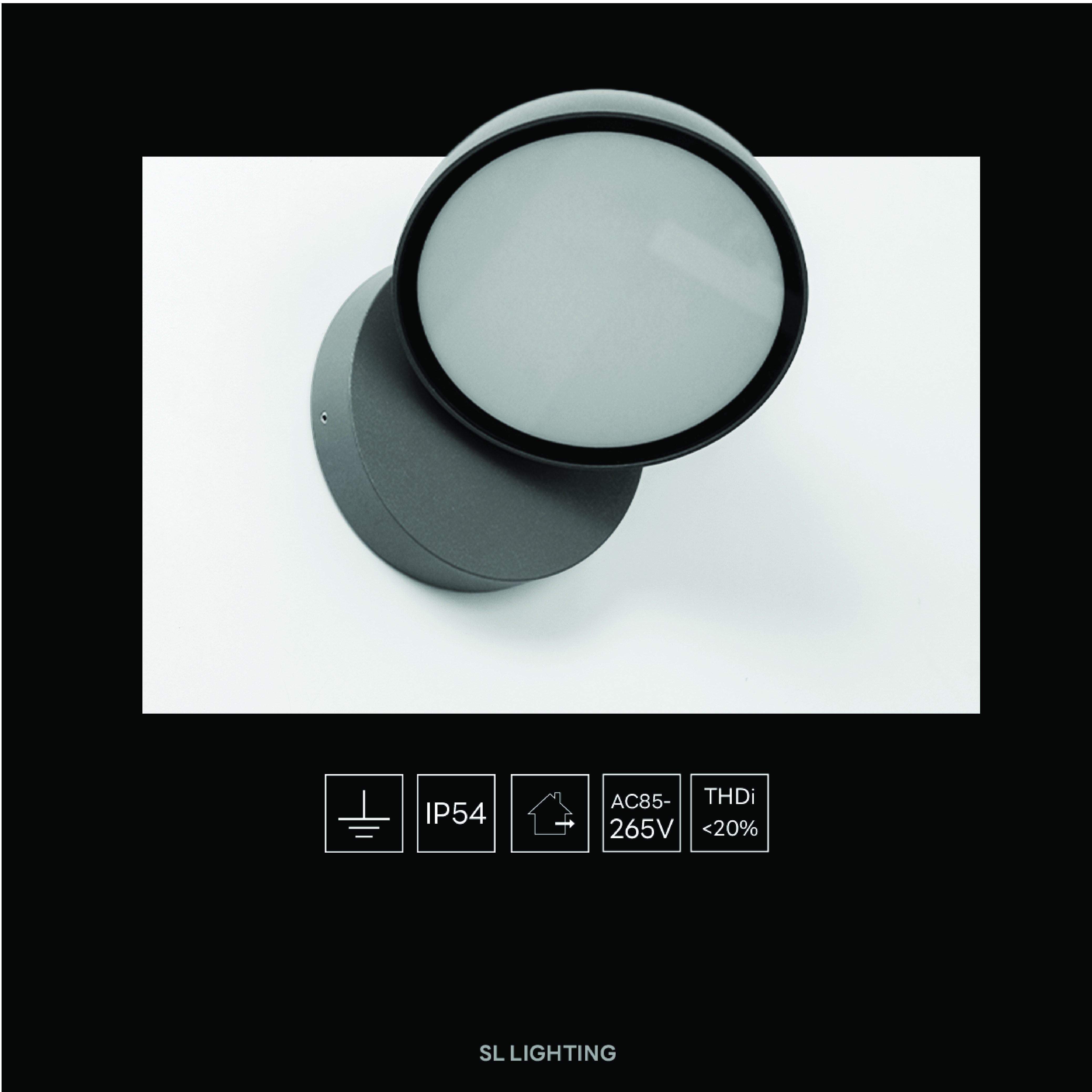 ไฟผนังภายนอก LED SL LIGHTING WHIRL 15 วัตต์ WARM WHITE สีเทา_1