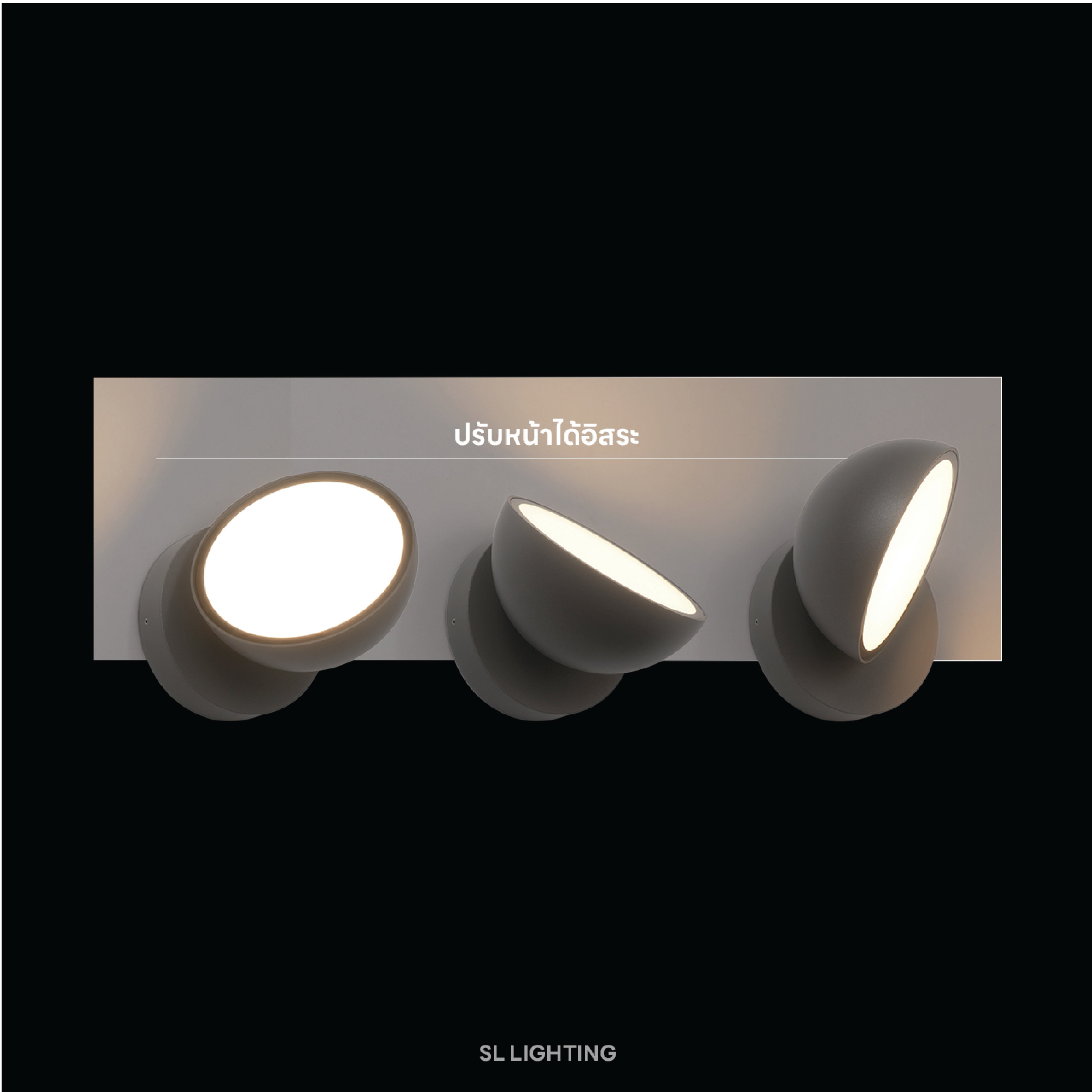 ไฟผนังภายนอก LED SL LIGHTING WHIRL 15 วัตต์ WARM WHITE สีเทา_2