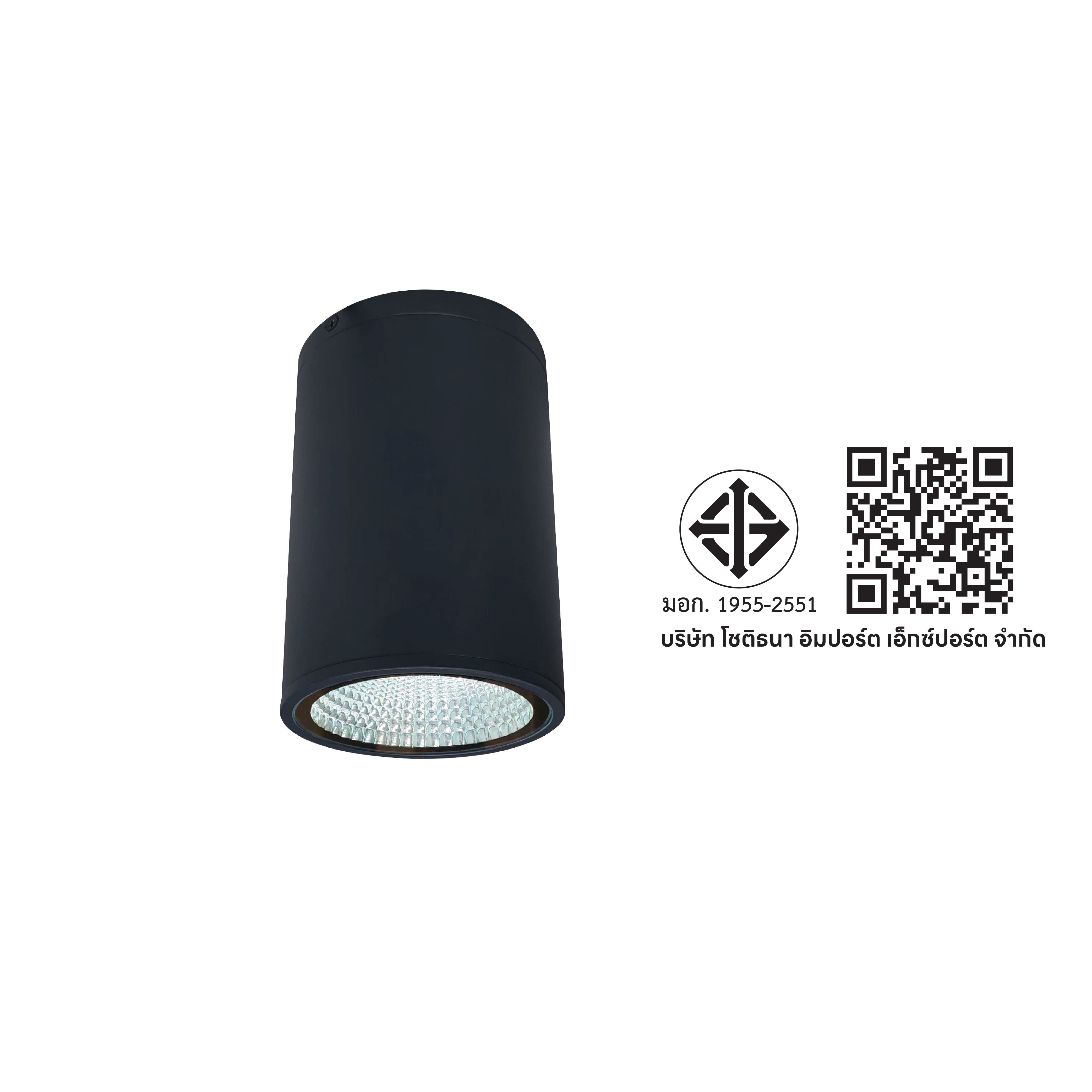 ดาวน์ไลท์ SL LIGHTING ZINC กลม 10 วัตต์ WARM WHITE สีดำ มุมกระจายแสง 60 องศา_5