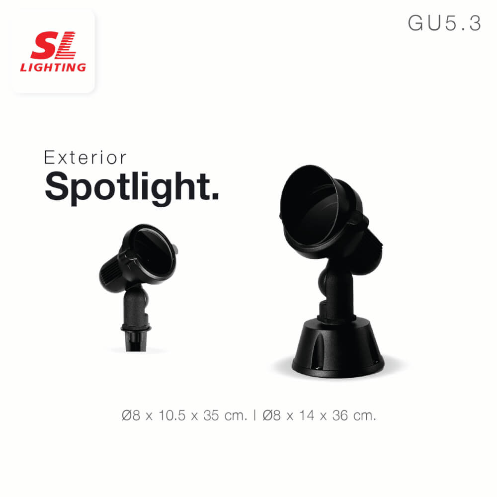 ไฟส่องต้นไม้ SL LIGHTING 5404 GU5.3 สีดำ