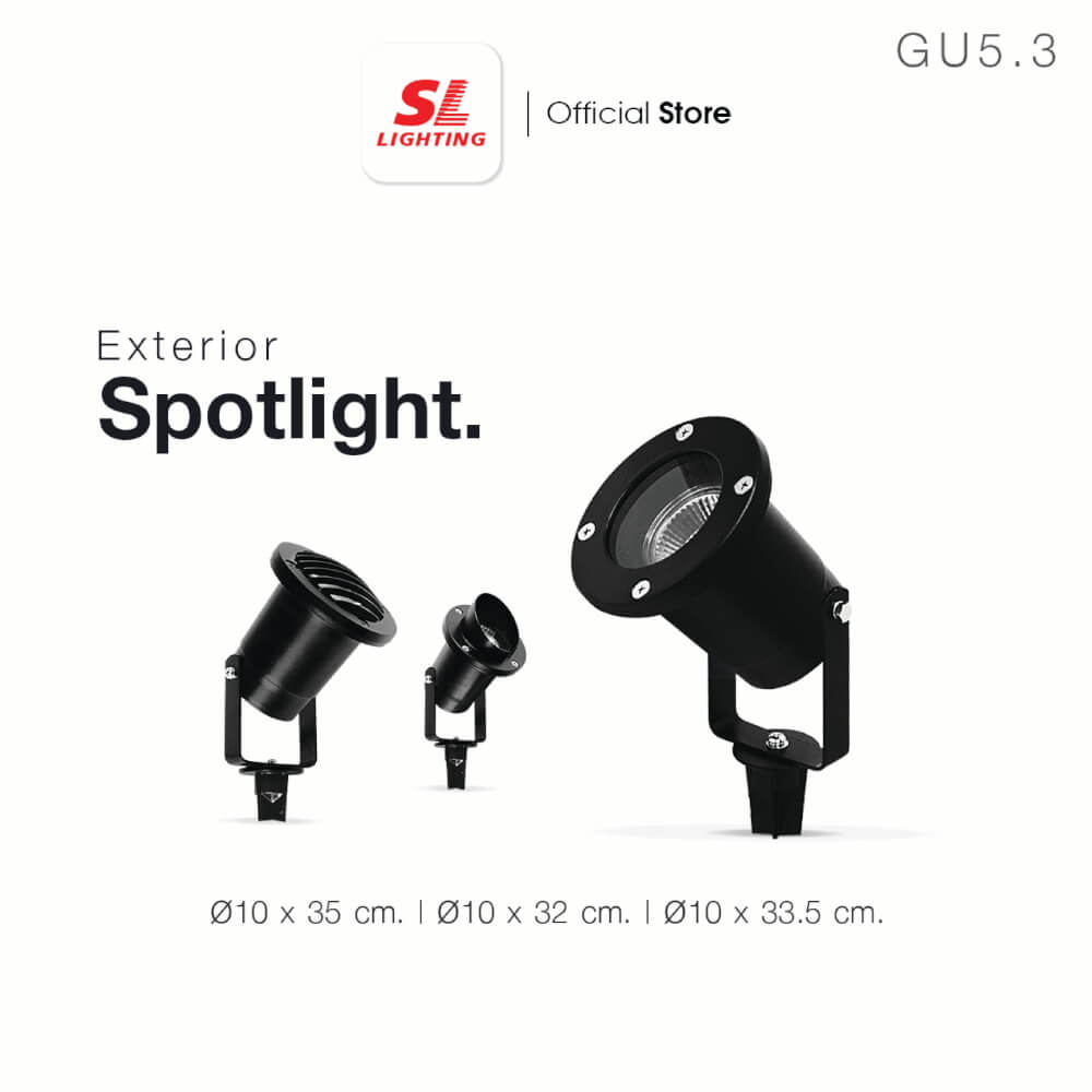 ไฟส่องต้นไม้ SL LIGHTING 3702 GU5.3 สีดำ