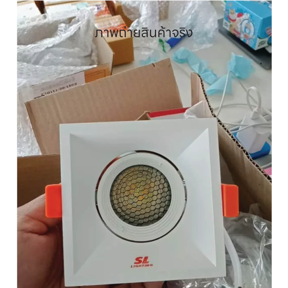 ดาวน์ไลท์ SL LIGHTING 572 ทรงสี่เหลี่ยม สีขาว