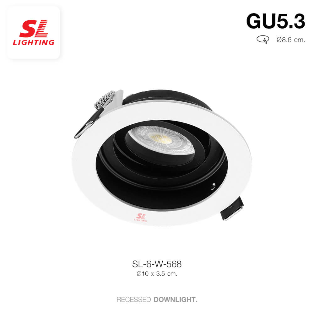 ดาวน์ไลท์ SL LIGHTING 568 ทรงกลม สีขาว