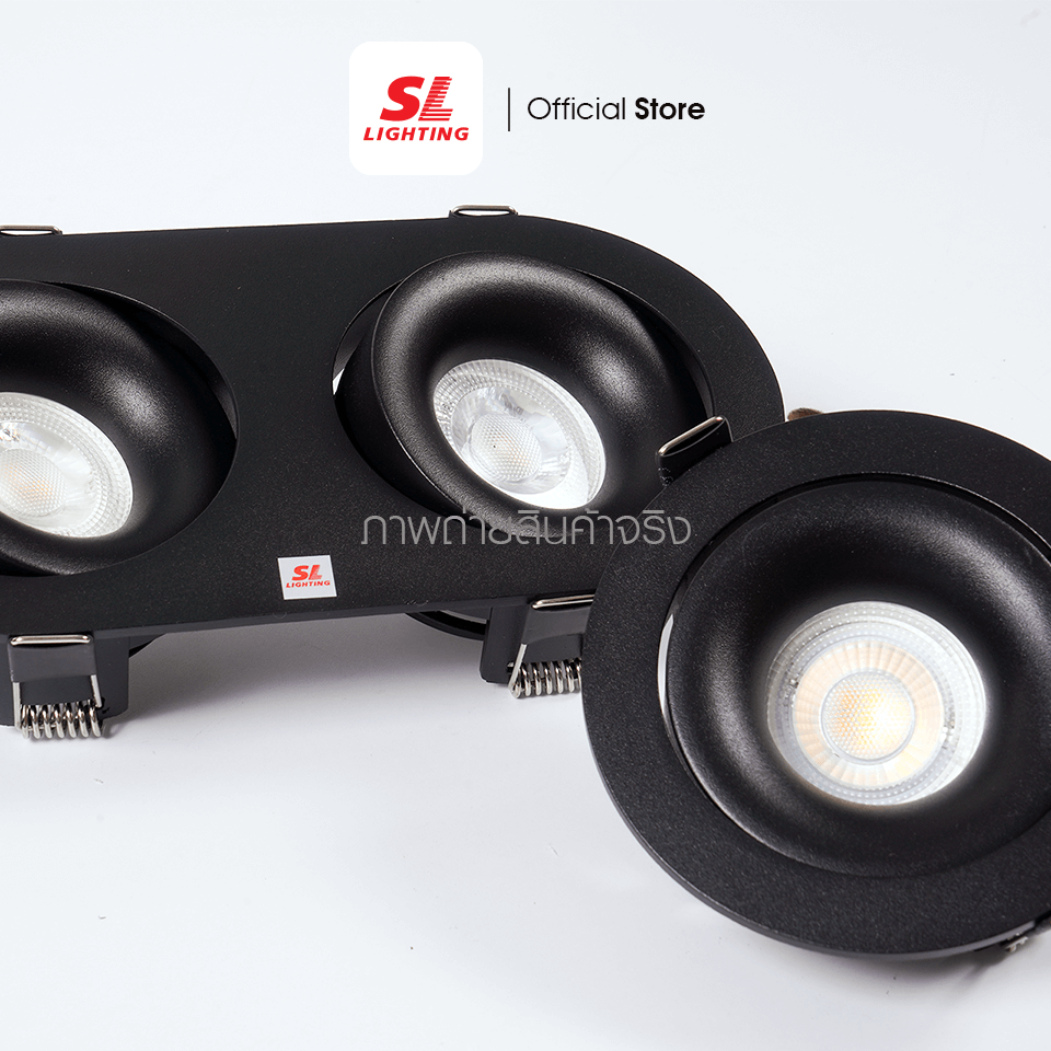 ดาวน์ไลท์ SL LIGHTING 588-2 สีดำ วงรี