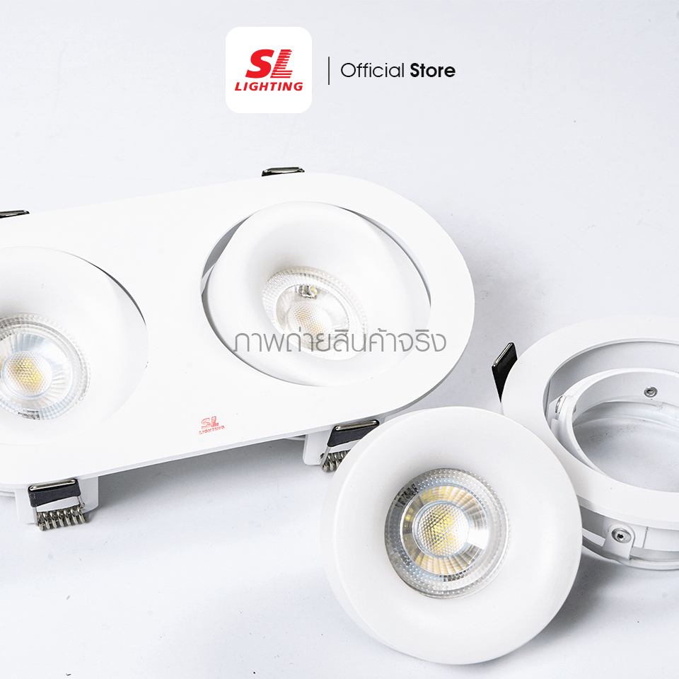 ดาวน์ไลท์ SL LIGHTING 588-2 สีขาว วงรี