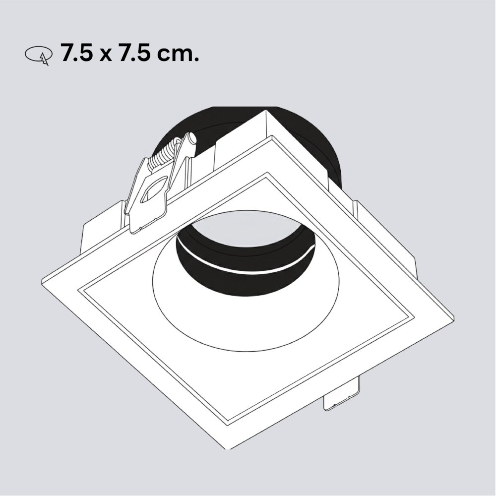 ดาวน์ไลท์ SL LIGHTING GALENA ทรงสี่เหลี่ยม สีขาว