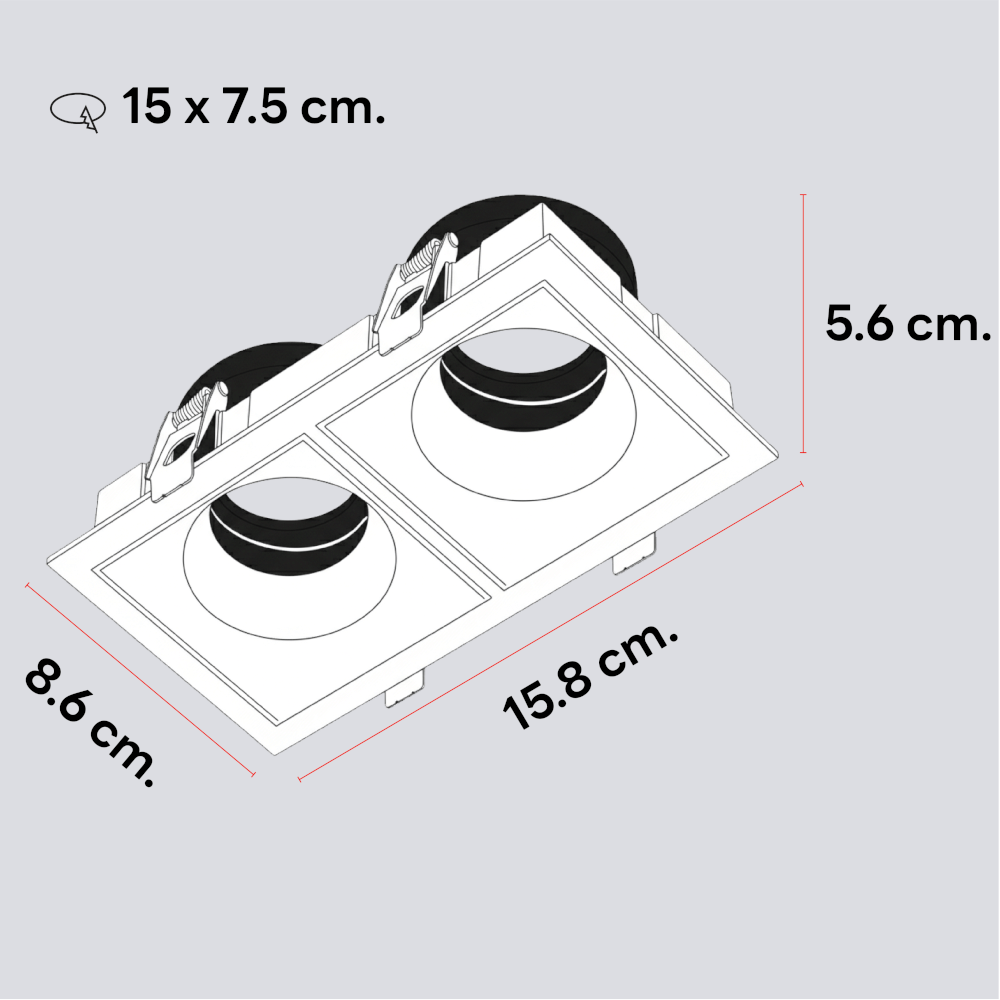 ดาวน์ไลท์ SL LIGHTING GALENA ทรงสี่เหลี่ยม สีขาว