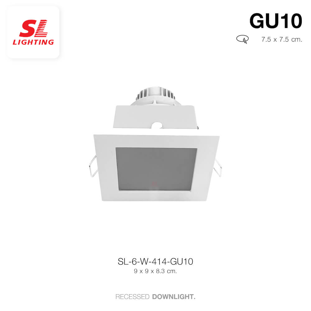 ดาวน์ไลท์ SL LIGHTING 414 ทรงสี่เหลี่ยม สีขาว