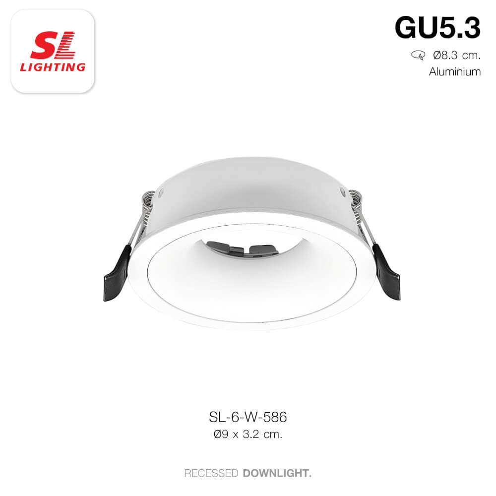 ดาวน์ไลท์ SL LIGHTING 586 ทรงกลม สีขาว