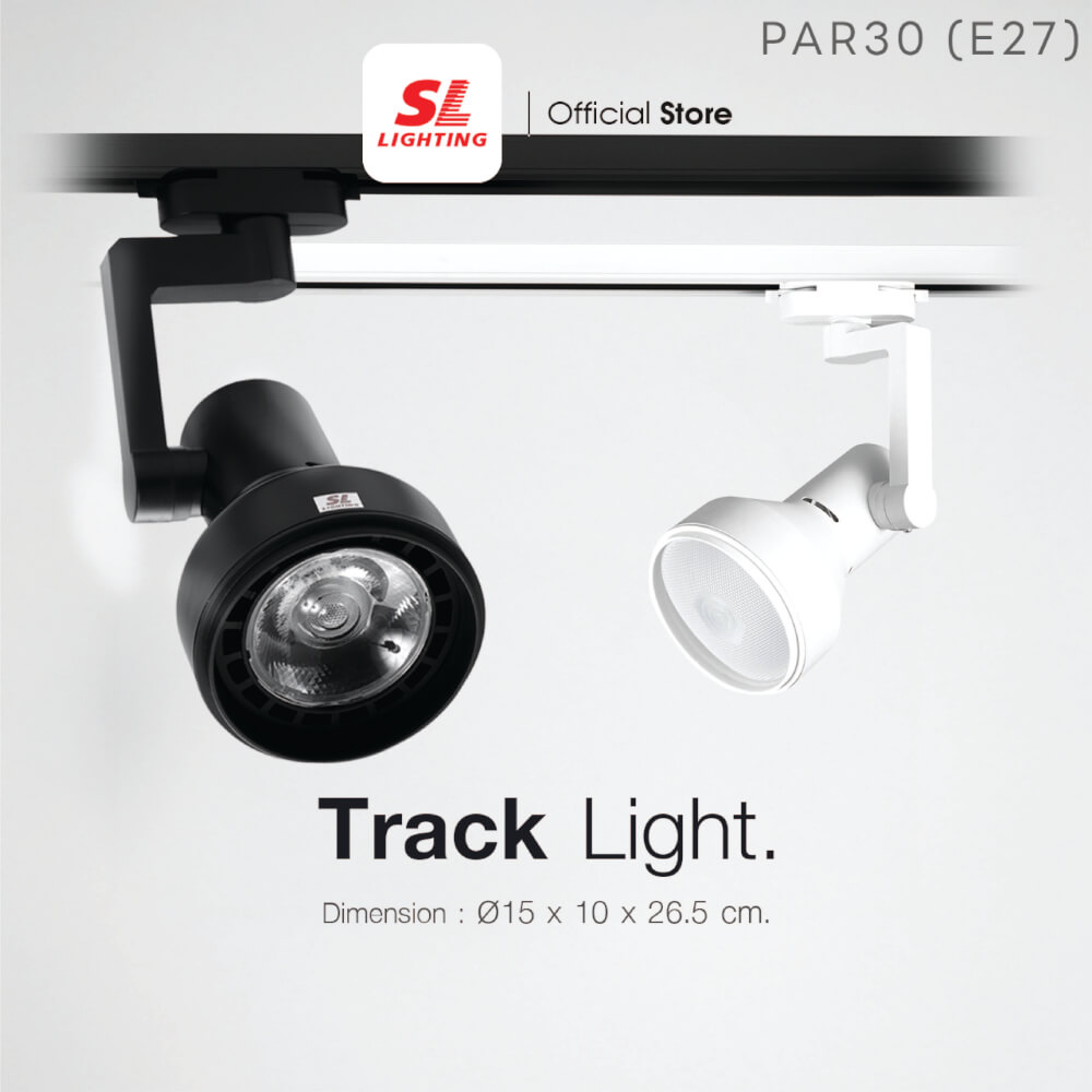 แทรคไลท์ ติดราง E27 PAR30 SL LIGHTING 688A สีดำ