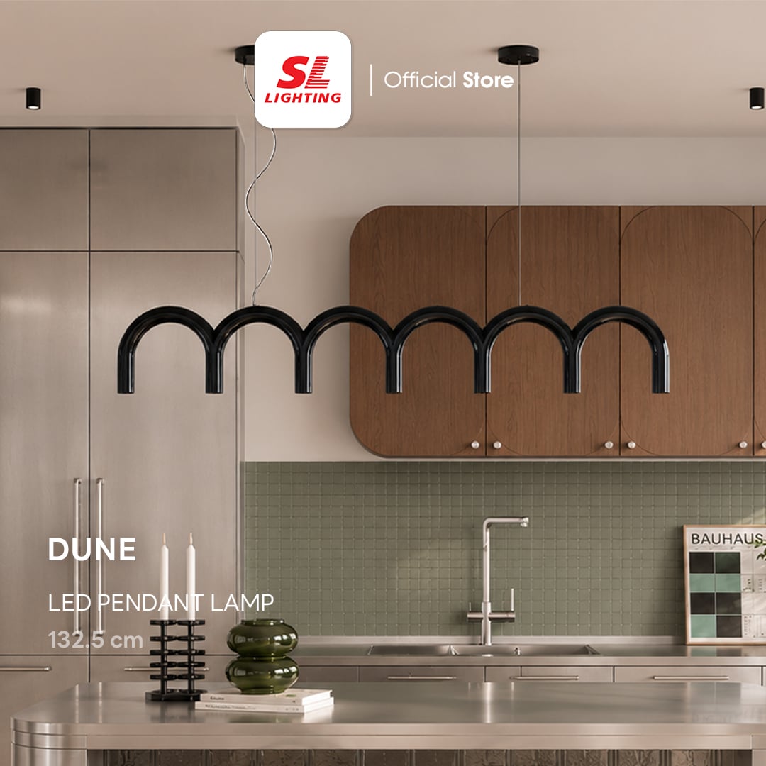 ไฟช่อ LED SL LIGHTING รุ่น DUNE 24 วัตต์ WARM WHITE สีดำ