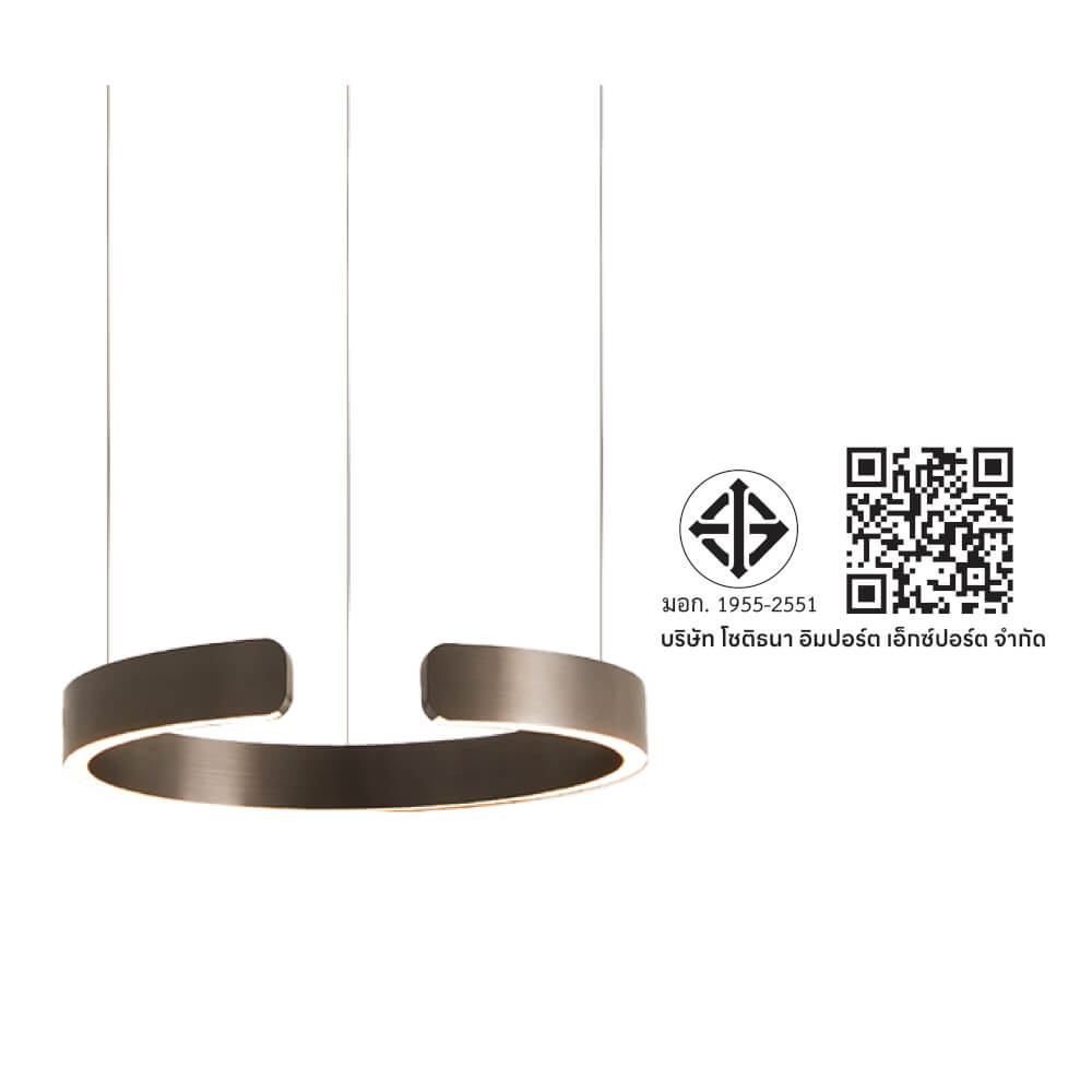 ไฟช่อ LED SL LIGHTING CIELO 55วัตต์ WARM WHITE/COOL WHITE/DAYLIGHT สีไทเทเนียม 1 หัว ควบคุมการทำงานด้วยมือ
