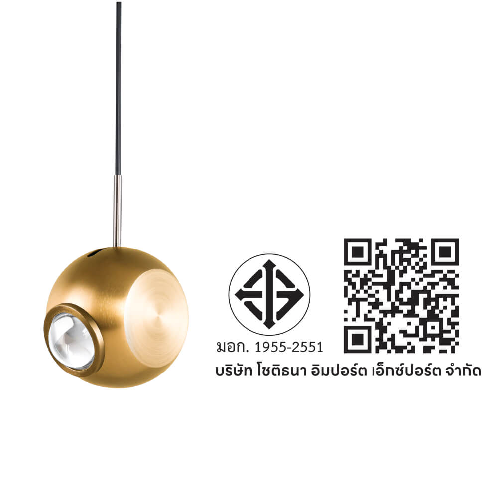 ไฟช่อ LED SL LIGHTING รุ่น ORI 6 วัตต์ แสงวอร์มไวท์ สีทองแชมเปญ 1 หัว